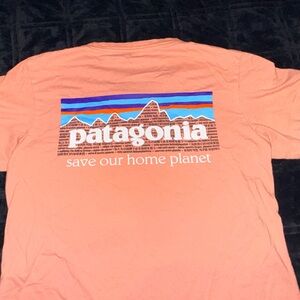 Patagonia Coral T-Shirt with Mountain Graphic